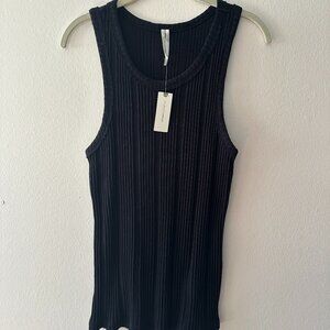 Women's Anthropologie Cotton Tank - Black - Size Large - NWT
